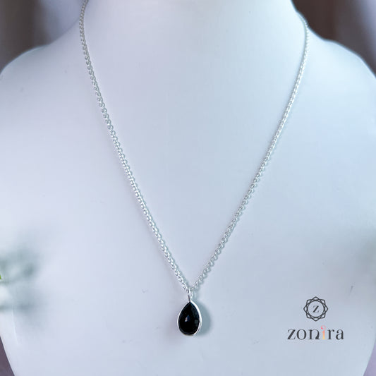 Abel Silver Necklace - Black Onyx