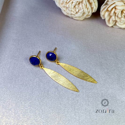 Sia Silver Earrings - Lapis Lazuli Bossy