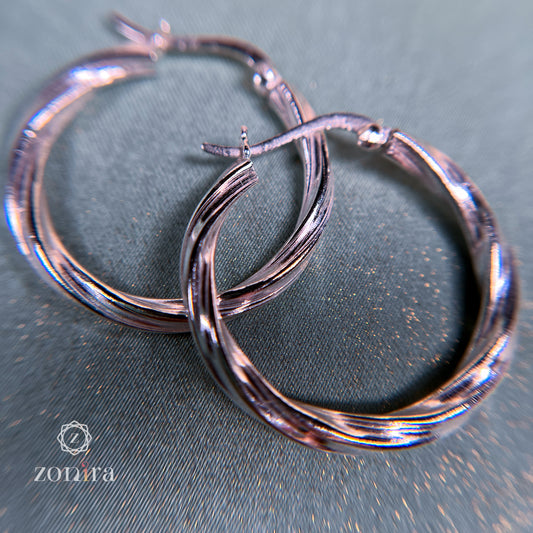 Ira 92.5 Silver Hoops - Roped In!