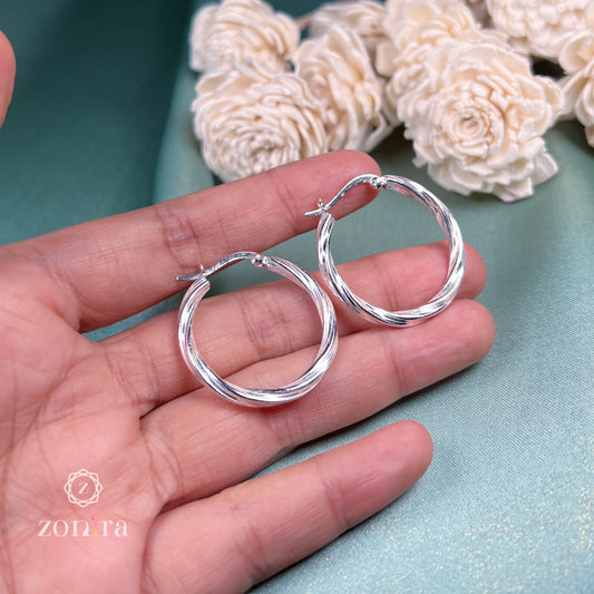 Ira 92.5 Silver Hoops - Roped In!