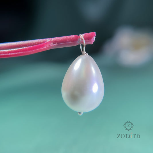 Boondein Silver Pendant - Drop Pearl