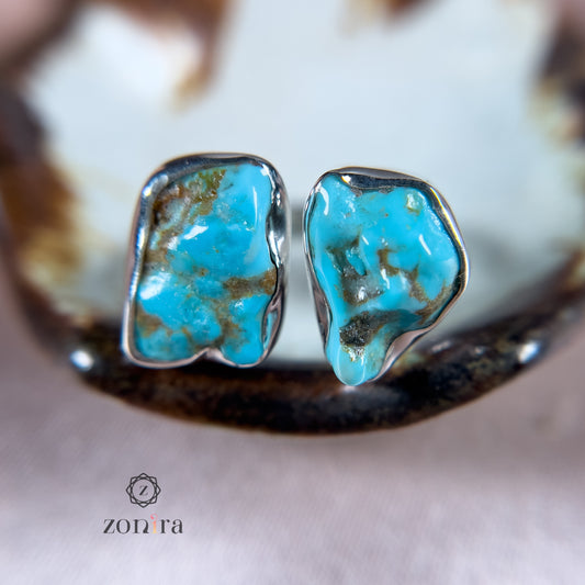 Liba Silver Ring - Raw Turquoise