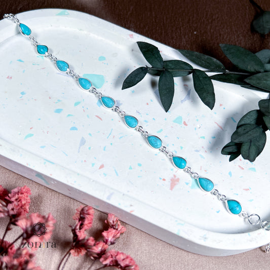 Angrai Silver Bracelet - Turquoise