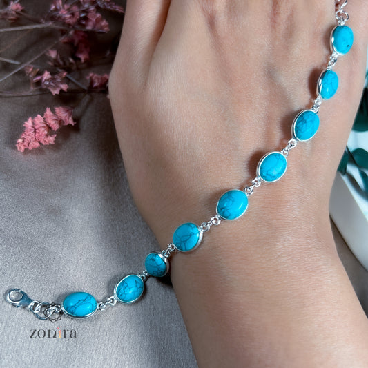 Angrai Silver Bracelet - Turquoise