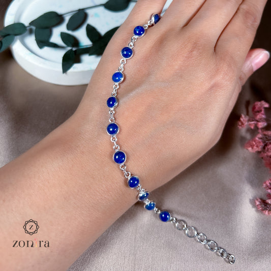 Angrai Silver Bracelet - Lapis Lazuli