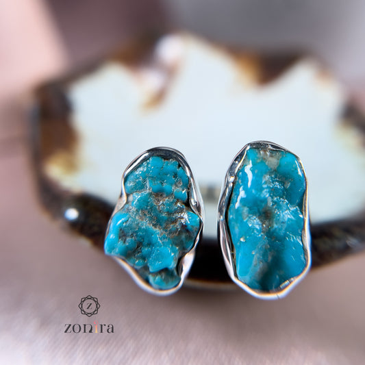 Liba Silver Ring - Raw Turquoise