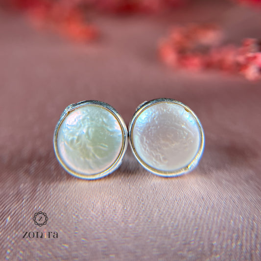 Ida Silver Studs - Coin Pearl