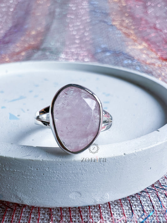 Amoli Silver Ring - Morganite