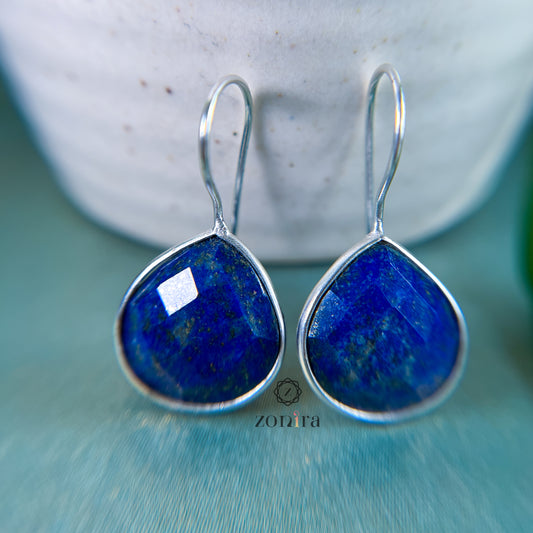 Ilana Silver Earrings - Lapis Lazuli