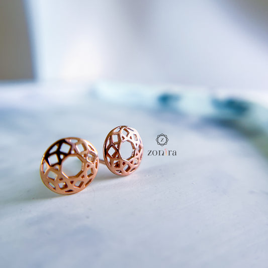 Maavi 92.5 Silver Studs - Wheely Rose-Gold