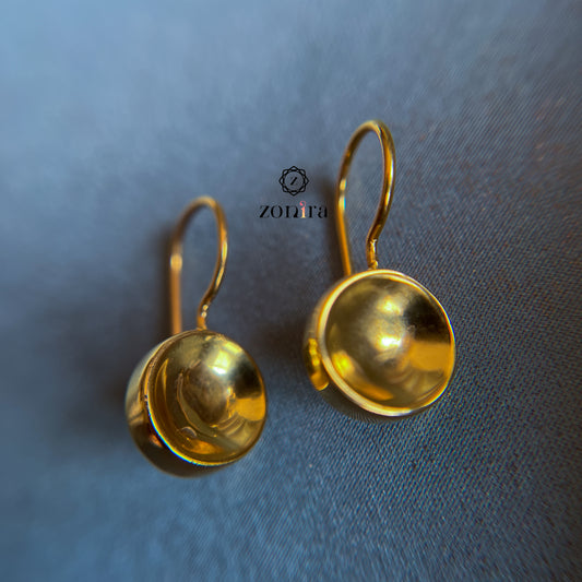 Ira 92.5 Silver Earrings - UFO Gold