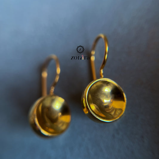 Ira 92.5 Silver Earrings - UFO Gold